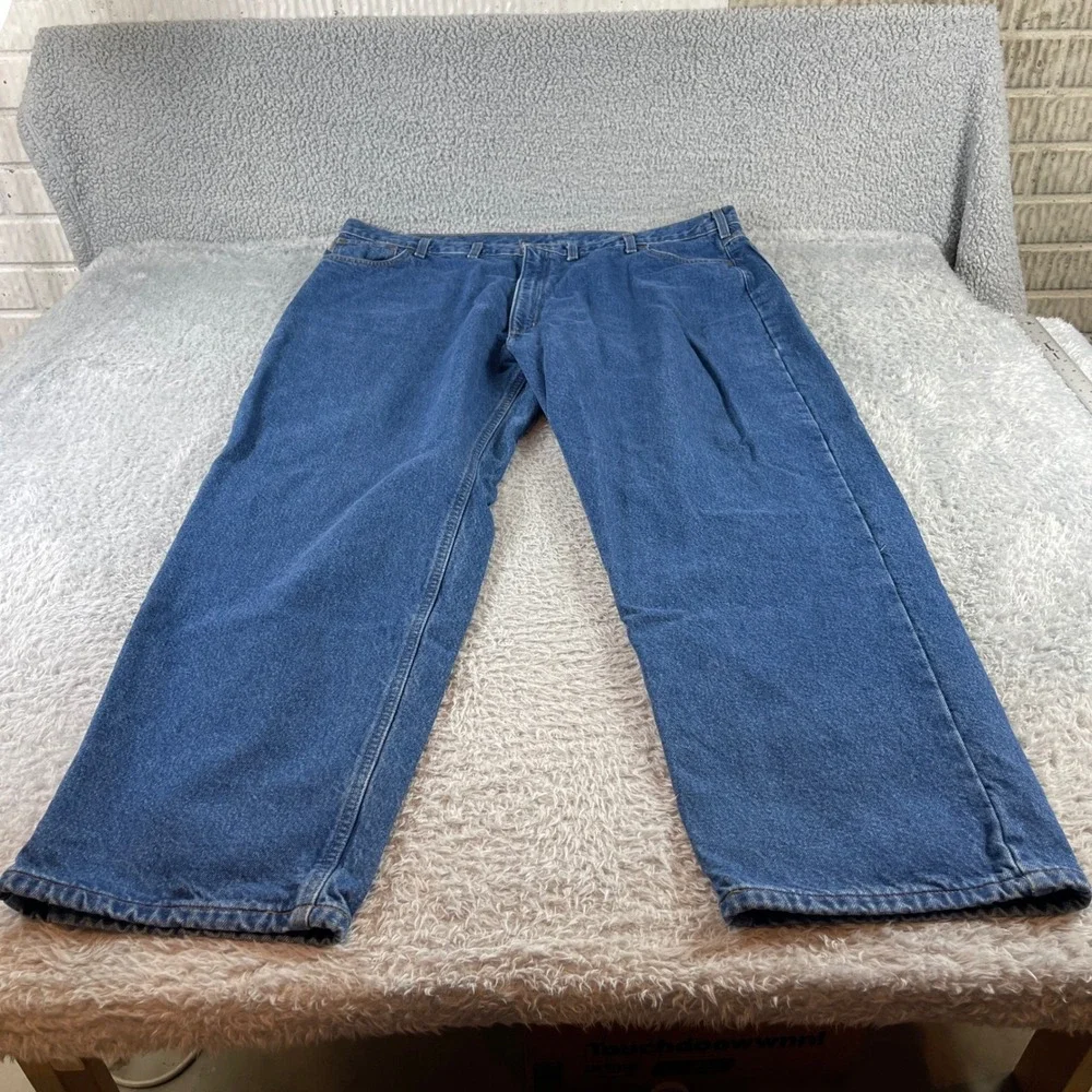 Carhartt B172 Relaxed Fit Flannel Lined Denim Jeans Mens 48x32 Blue
